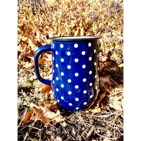 Džbán modrý s puntíky