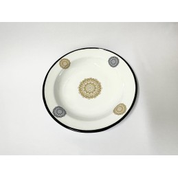 Smaltovaný talíř mandala